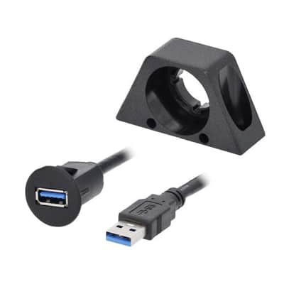 Install Bay IBR136 USB A 3.0 Female To USB A Male 3.0 1 Ft. image 2
