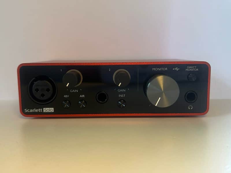 Focusrite Scarlett Solo 3rd Gen USB Audio Interface 2019 - Present - Red / Black image 1