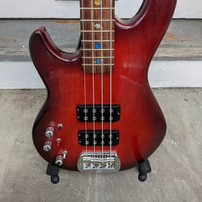 Left-handed G&L L-2000 Tribute Bass refinished in cinnamon sunburst image 6