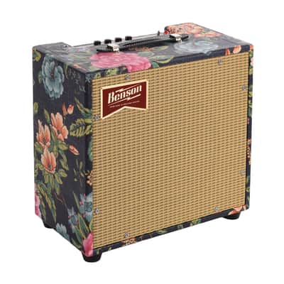 Benson Nathan Junior Reverb 5w 1x10 Combo Amp Navy Blue Floral w/ Wheat Cloth (CME Exclusive) image 2