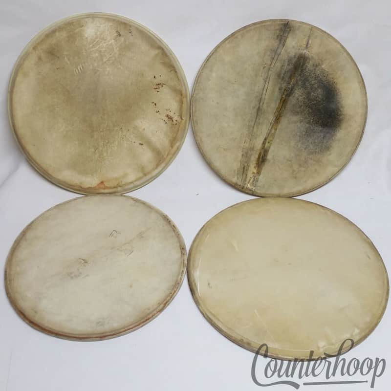 *Ludwig 3x 14" 1x 13" Calf Skin Snare Drum Resonant Heads Calfskin Vintage 30s image 1