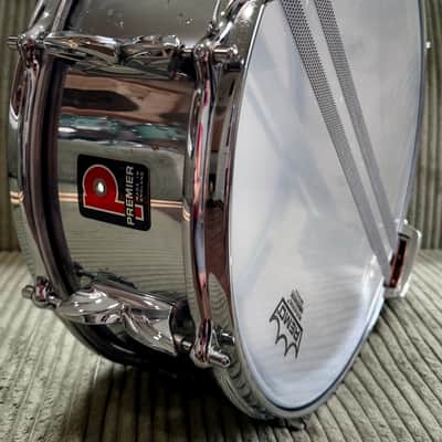 Vintage Premier 2000 Flo-Beam 5x14 Snare Drum — Chrome Over Aluminium (COA), Made in England (Video Demo) image 12
