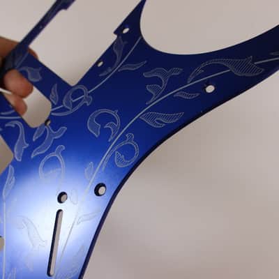 Blue Tree of Life Anodized Aluminum pickguard fits Ibanez (tm) RG550 Jem RG HSH image 8