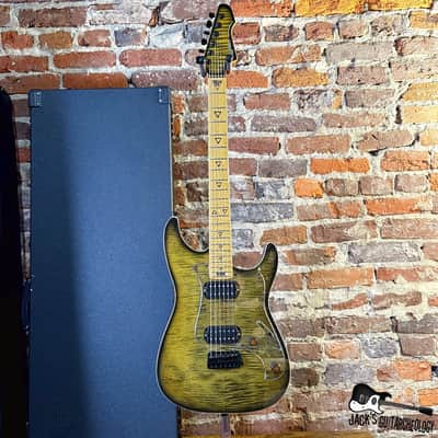Valiant Guitars Soothsayer 'The Sage' HH w/ OHSC *NAMM Model* (2020s - Natural Flame Top Gloss) image 2