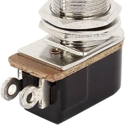 Guitar Foot Pedal Switch, 2 Pin SPST Momentary Soft Push Button Footswitch for Guitar, Metal Effects Pedal Box for Guitar Stompbox Switches, Black Silver Tone image 3