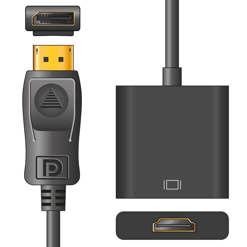 Avlink Adaptor Lead Display Port Plug - HDMI Socket 0.2m image 1
