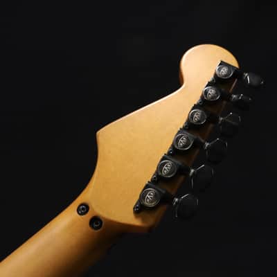EVH Striped Series Frankenstein Frankie Electric Guitar - Black with Yellow Stripes, Relic 065 image 8
