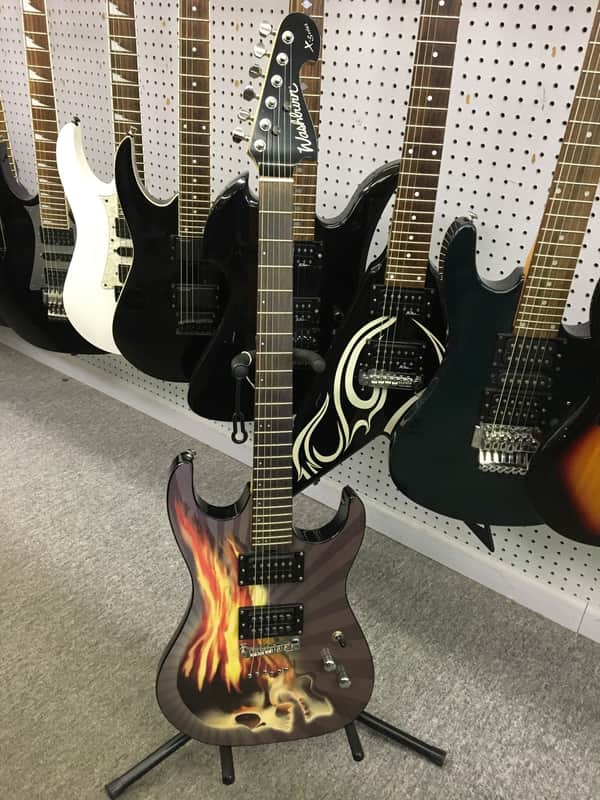 Washburn X-Series Flame Skull | Reverb