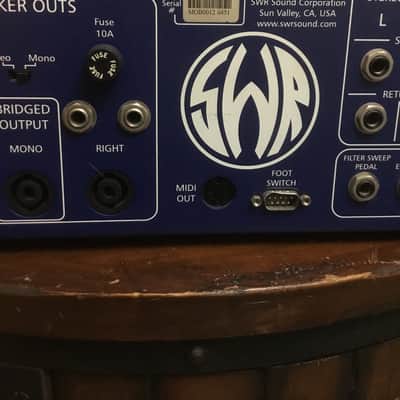 Swr Mo Bass 90s with by pass pedal Platinum/ royal blue excellent image 15