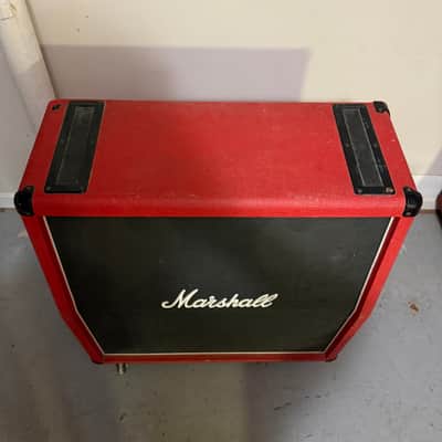 Marshall 1960A 4x12" Angled Guitar Speaker Cabinet 1978 - Red image 2
