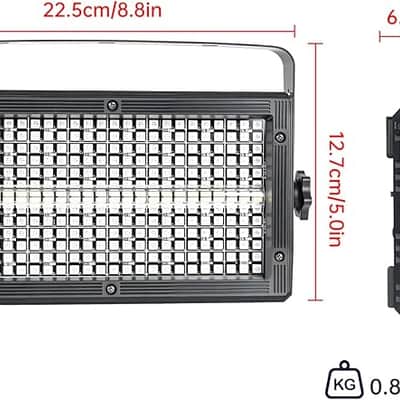 LED Stage Strobe Light, 8 Partition RGB 3-in-1 DMX512 Sound Activated Control Wall Wash Effects Lighting for dj Bar Disco Party Events Wedding Church image 2
