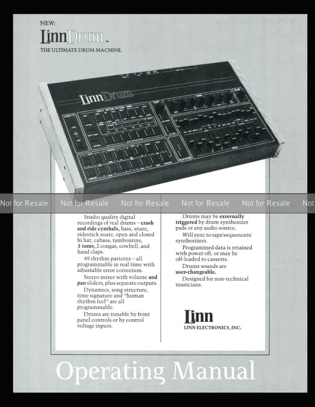 LinnDrum Operating/Service Manual (enhanced) image 1