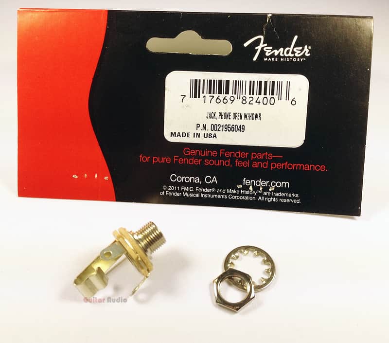Genuine Fender Strat/Tele Stratocaster/Telecaster Guitar 1/4" Output Phone Jack image 1