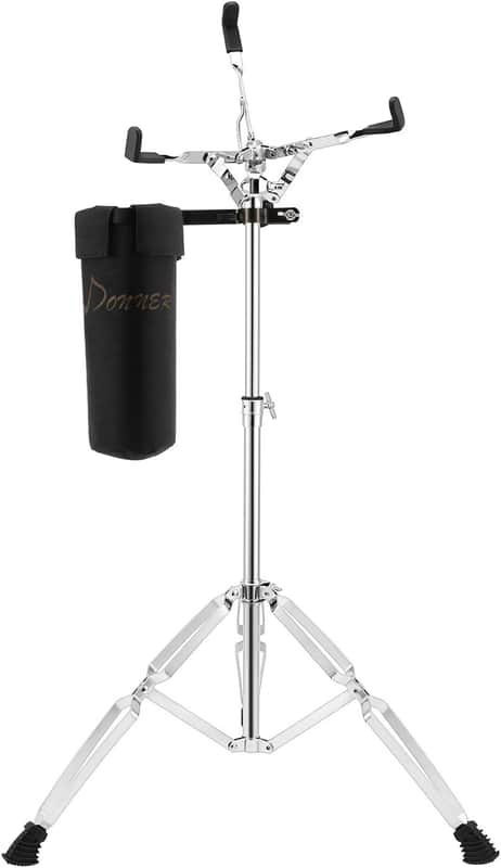 Tall Adjustable Snare Drum Stand with Drumstick Holder – 26"–40" Height, Double-Braced Stand for 10"–14" Drums & Practice Pads image 1