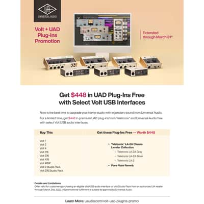 Universal Audio Volt 1 1-in/2-out USB Audio Interface image 2