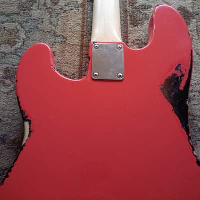 Fender Precision Bass 2001 - Fiesta Red over Sunburst image 16