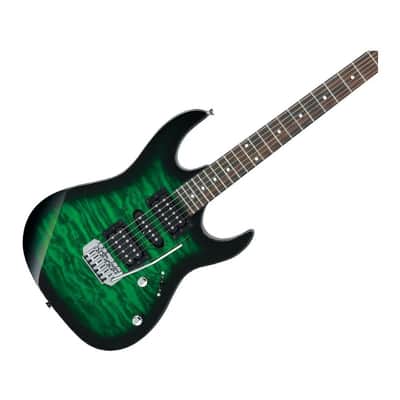 Ibanez GRX70 GIO 6-String Electric Guitar – Transparent Emerald Burst, Quilted Maple Top, Infinity R Pickups 2025 - Green Emerald Burst image 2