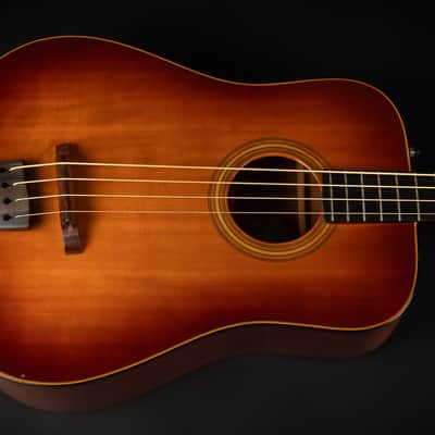1994 K. Yairi YB-1B - Dark Brown Sunburst | Vintage 4-String Japan Acoustic Bass Pickup | OHSC image 4