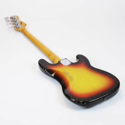 1966 Fender Precision P Bass Vintage 100% All Original Left-Handed Sunburst Lefty ‘66 P-Bass with Vintage No Logo Pre-CBS Hard Case image 13