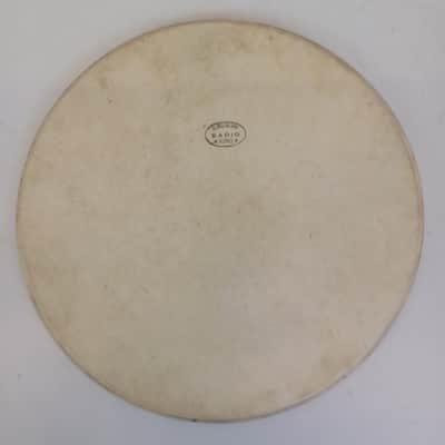 Slingerland 16"40 Radio King-Stamp Calf Skin Floor Tom Drum Batter/Resonant Head image 1