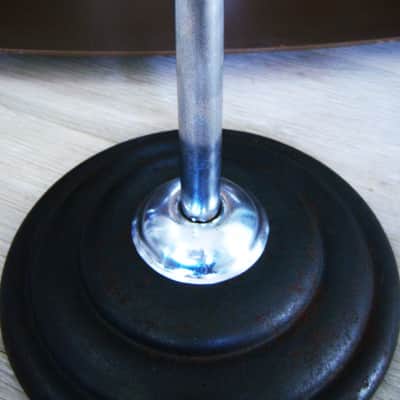 Vintage RARE 1950's Snyder microphone floor stand cast iron Shure Electro Voice Atlas MS10C # 2 image 5