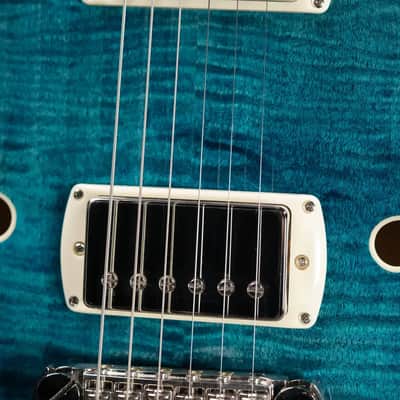 PRS SE Hollowbody II Piezo Electric Guitar - Peacock Blue Smokeburst with Gig Bag image 9