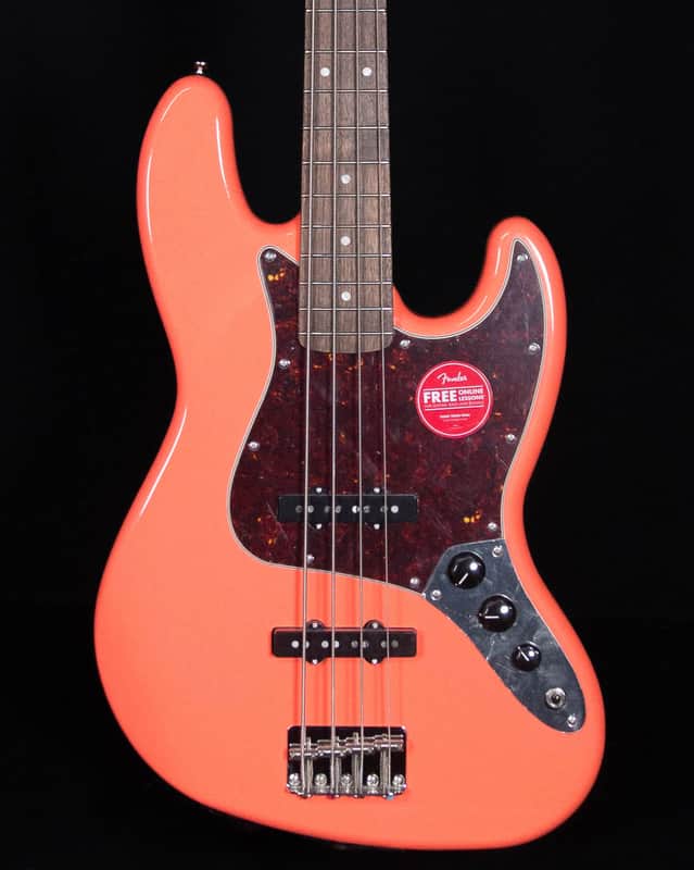 Squier Classic Vibe 60s Jazz Bass, Laurel FB, Tahitian Coral image 1
