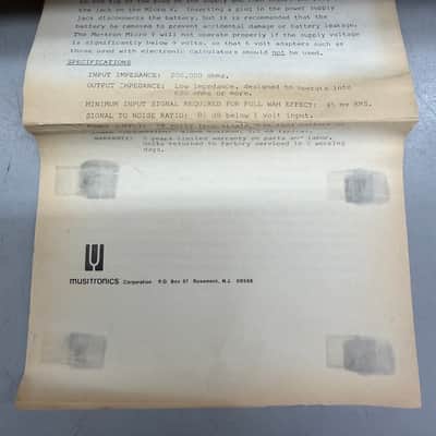 Mu-Tron Micro V Envelope Filter In The Box Nice 70s Bild 6