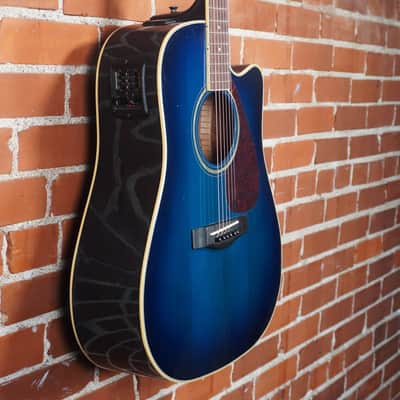 Yamaha DWX-8C Acoustic Electric Guitar Blue image 7
