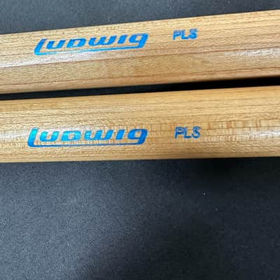 VINTAGE Ludwig PLS Marching Snare Drum Sticks, 1970s Blue Ink Label -EXCELLENT image 3