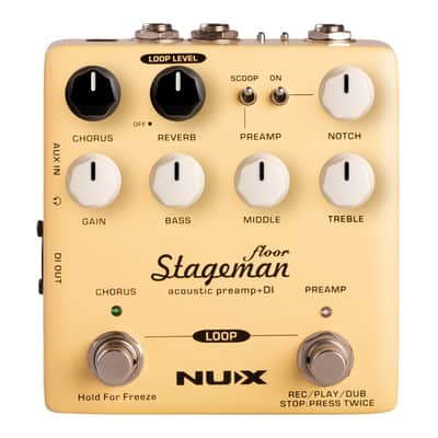 NuX Stageman Floor Acoustic Pre-Amp Pedal w/ 60-Second Looper image 1