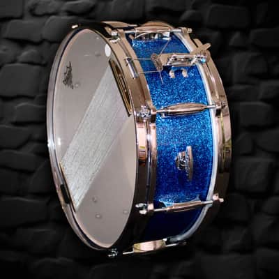 Gretsch Renown 5.5x14 Snare (1962) Blue Sparkle image 7