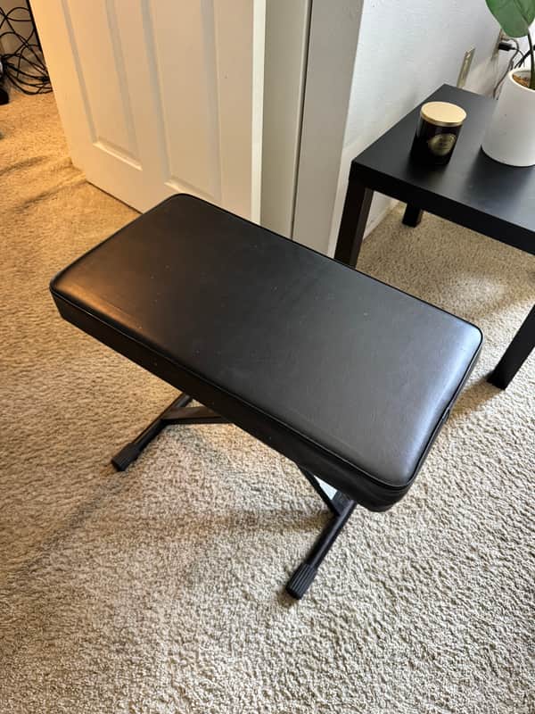 On-Stage KT7800+ Deluxe X-Style Keyboard Bench 2010s - Black image 1