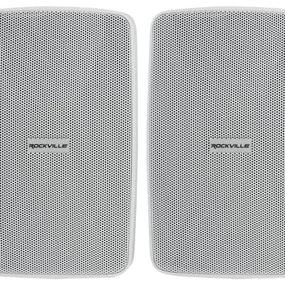 2 Rockville WET-40W 4" 70V Commercial Indoor/Outdoor Wall Speakers White Swivel image 2