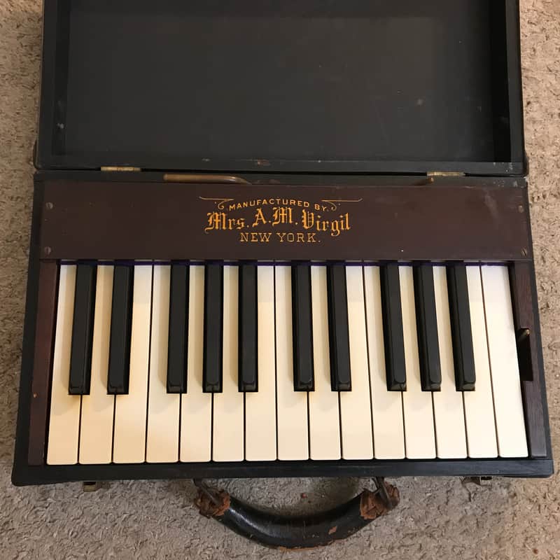 Antique Virgil Silent Practice Clavier Piano Keyboard image 1
