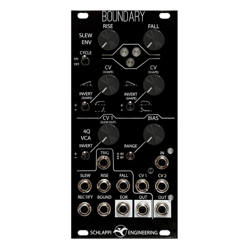 Schlappi Engineering Boundary Eurorack Function Generator and VCA (Black) image 1