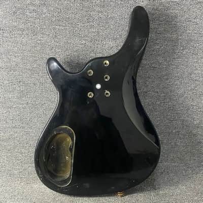 Harley Benton Black 5 String Bass Basswood Body image 3