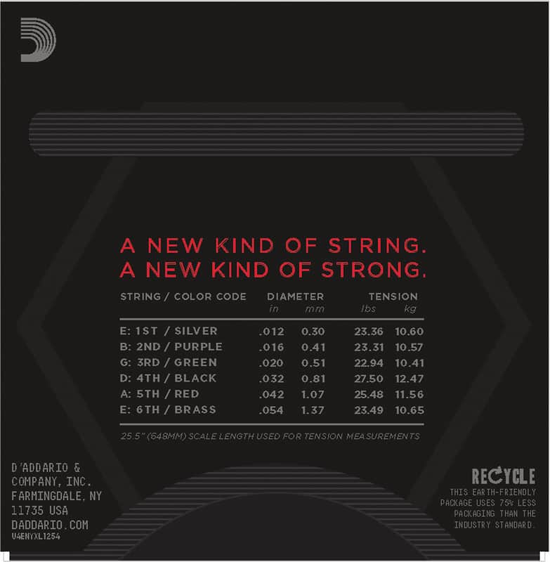 D'Addario NYXL1254 Nickel Wound Electric Guitar Strings, Heavy Gauge image 3
