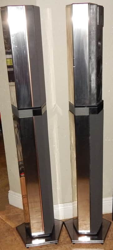 B & O Bang & Olufsen Penta type 6611 vintage tower floor speakers