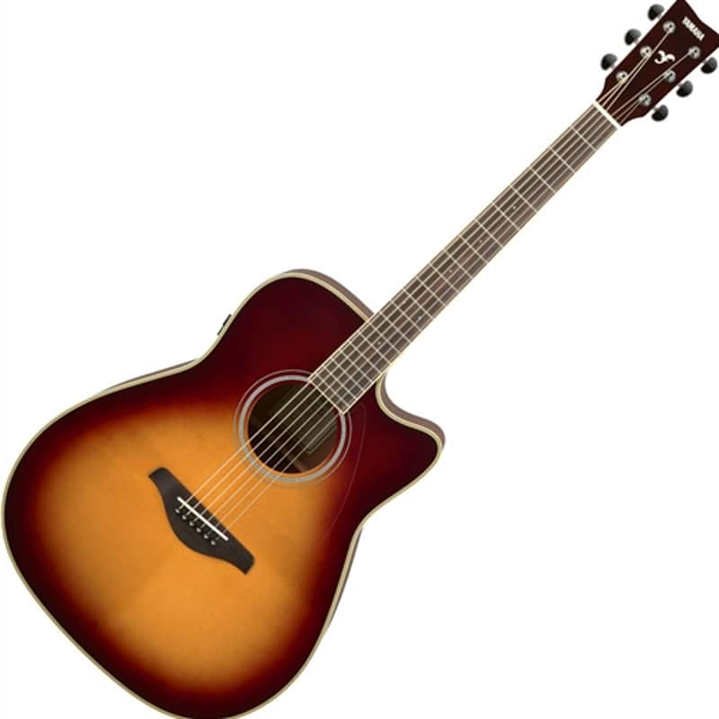 Yamaha FGC TransAcoustic Brown Sunburst image 1