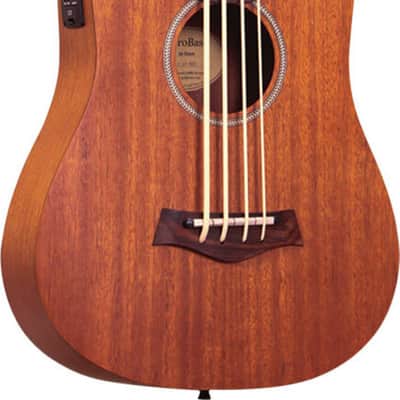 Gold Tone M-BassFL Fretless Short-Scale 4-String Acoustic-Electric Bass Guitar, Mahogany Top image 2