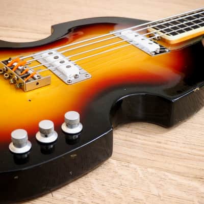 1965 Vox Model V-232 Solid Body Electric Violin Bass Guitar 100% Stock w/ohc image 6