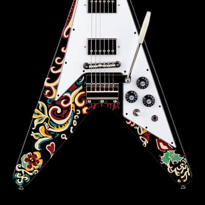 Epiphone Jimi Hendrix Signature "Love Drops" Flying V - Ebony #31003 image 1