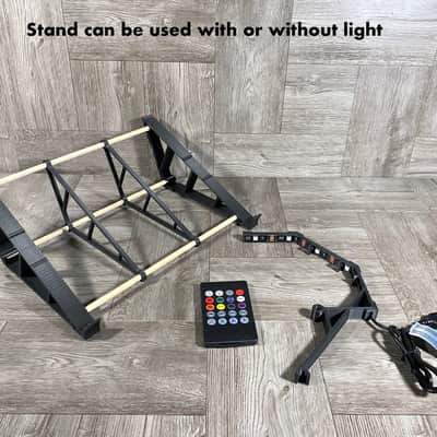 25º Stand with LED Light for Arturia MicroFREAK Synthesizer - color BLACK - by KZcraftworks - USA image 6