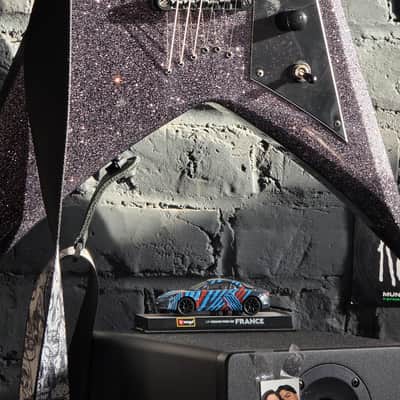 ESP LTD KH-V Kirk Hammett Signature 2023 - Present - Black Sparkle image 10