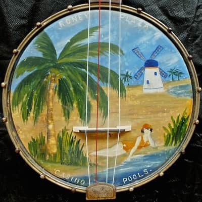 Wizard Banjo Ukulele c.1920's w/Hand-painted Head image 2