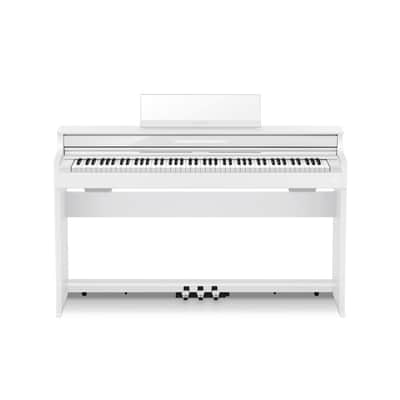 Casio AP-S450 White Digital Piano featuring compact cabinet