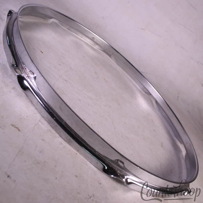Immagine *Ludwig 15" 8-Lug Snare/Tom Drum Batter Rim/Hoop Steel COS Vintage 60s Marching* - 1
