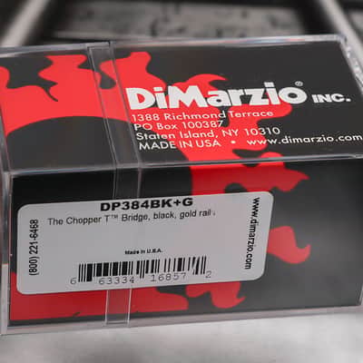 DiMarzio DP384BK+G The Chopper T Bridge - Black / Gold Rails Tele Telecaster image 2
