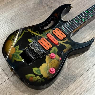 Ibanez JEM77-FP Steve Vai Signature 1991 Black Floral Pattern image 3